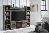 Derekson 4-Piece Entertainment Center with Electric Fireplace - EW0200W8