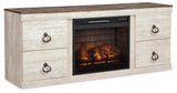 Willowton 4-Piece Entertainment Center with Electric Fireplace - EW0267W9