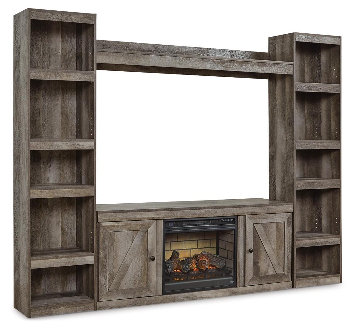 Wynnlow 4-Piece Entertainment Center with Electric Fireplace - EW0440W8