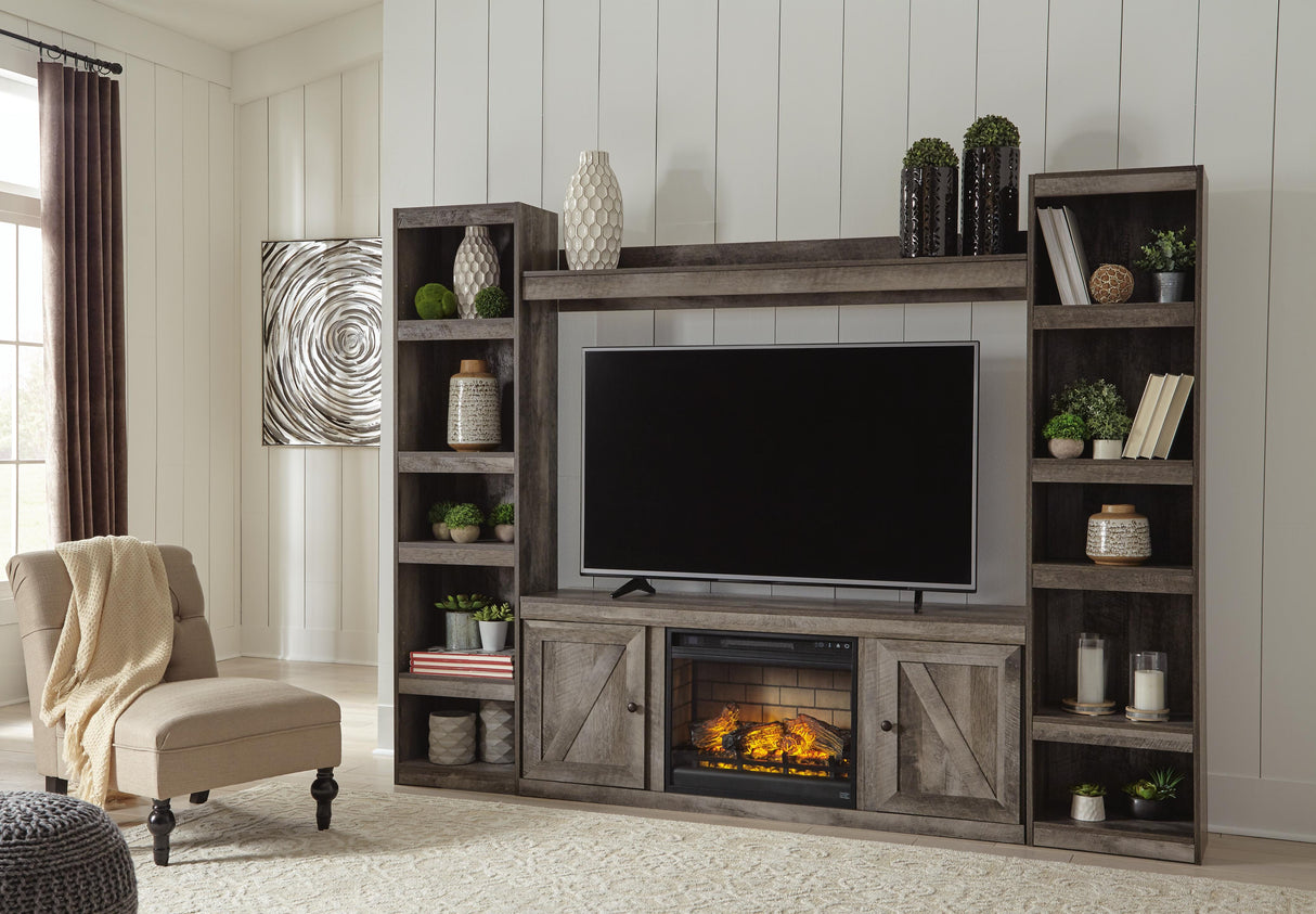 Wynnlow 4-Piece Entertainment Center with Electric Fireplace - EW0440W8