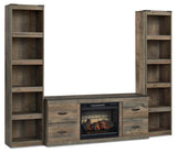 Trinell 3-Piece Entertainment Center with Electric Fireplace - EW0446W11