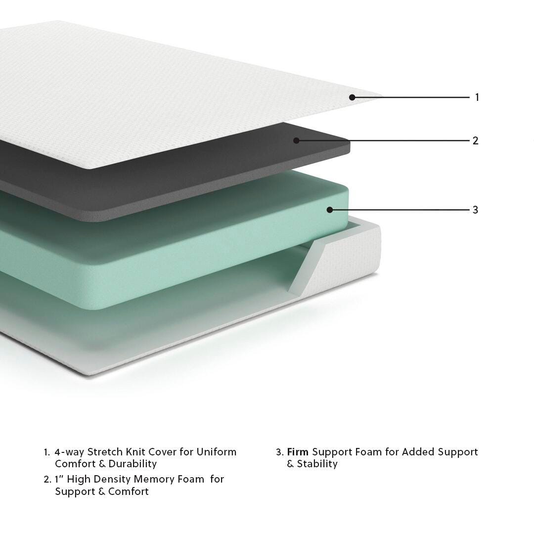 Chime 8 Inch Memory Foam Twin Mattress in a Box - M72611