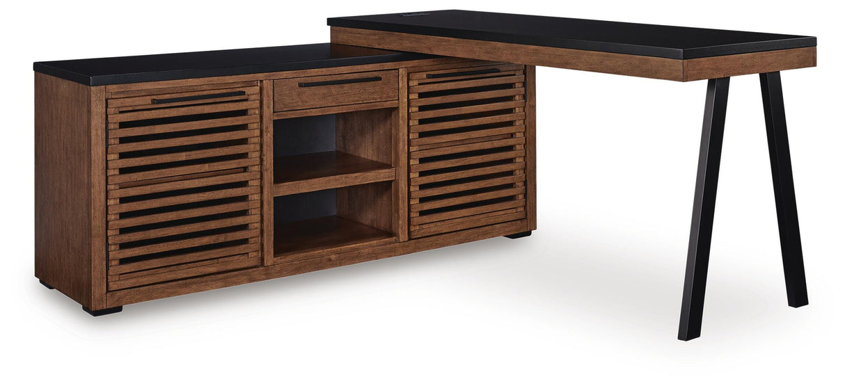 Kallari Credenza with Desk Return - H737H1