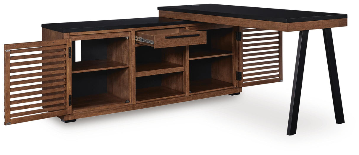 Kallari Credenza with Desk Return - H737H1