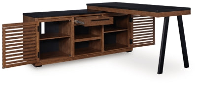 Kallari Credenza with Desk Return - H737H1