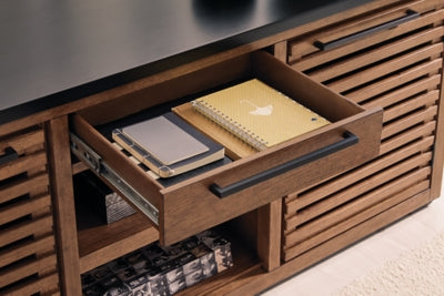 Kallari Credenza with Desk Return - H737H1