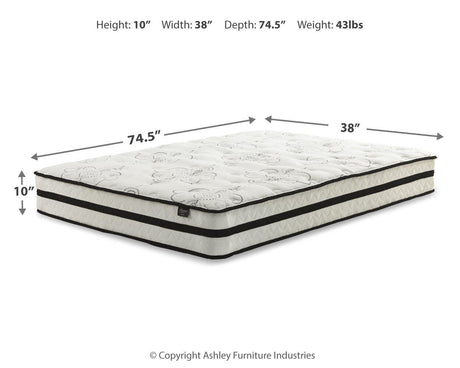 Chime 10 Inch Hybrid Twin Mattress in a Box - M69611