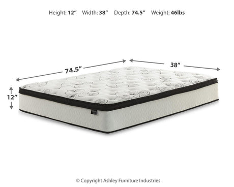 Chime 12 Inch Hybrid Twin Mattress in a Box - M69711