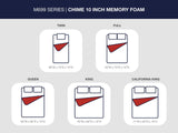 10 Inch Chime Memory Foam California King Mattress in a Box - M69951