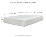 10 Inch Chime Memory Foam King Mattress and Foundation - M699M1