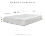10 Inch Chime Memory Foam King Mattress and Foundation - M699M1