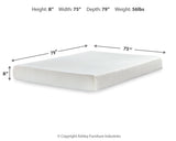 Chime 8 Inch Memory Foam King Mattress in a Box - M72641