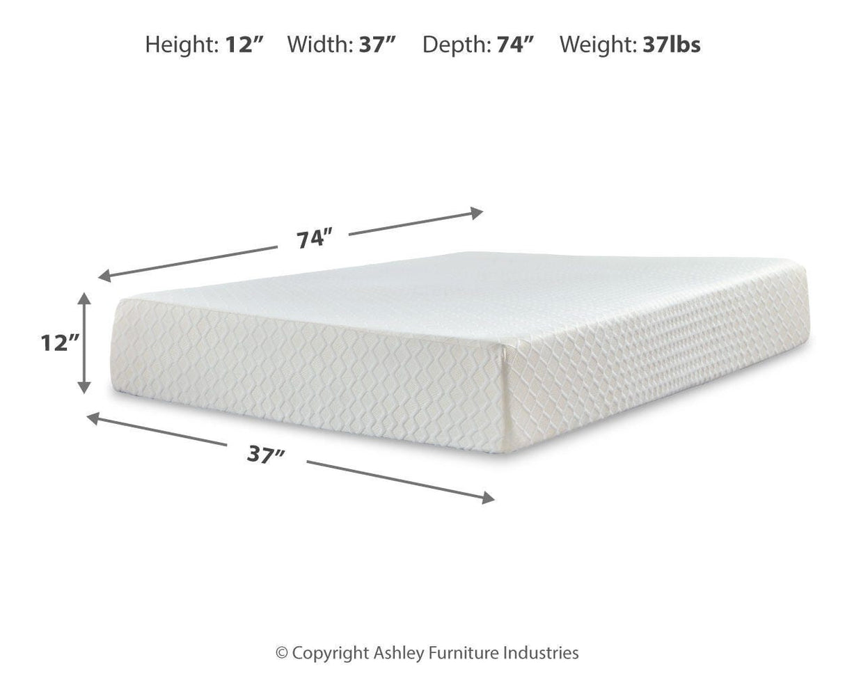 Chime 12 Inch Memory Foam Twin Mattress in a Box - M72711