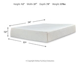Chime 12 Inch Memory Foam Twin Mattress in a Box - M72711