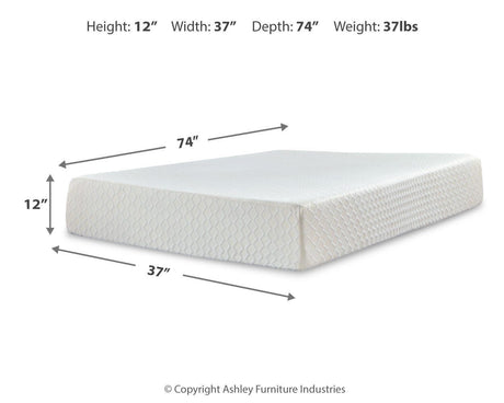 Chime 12 Inch Memory Foam Twin Mattress in a Box - M72711