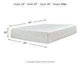 Chime 12 Inch Memory Foam Twin Mattress in a Box - M72711