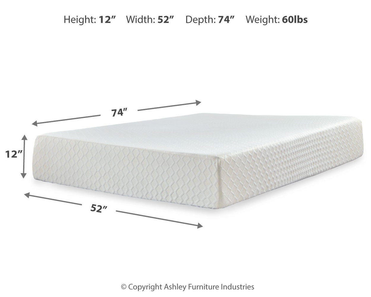 Chime 12 Inch Memory Foam Full Mattress in a Box - M72721