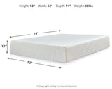 Chime 12 Inch Memory Foam Full Mattress in a Box - M72721