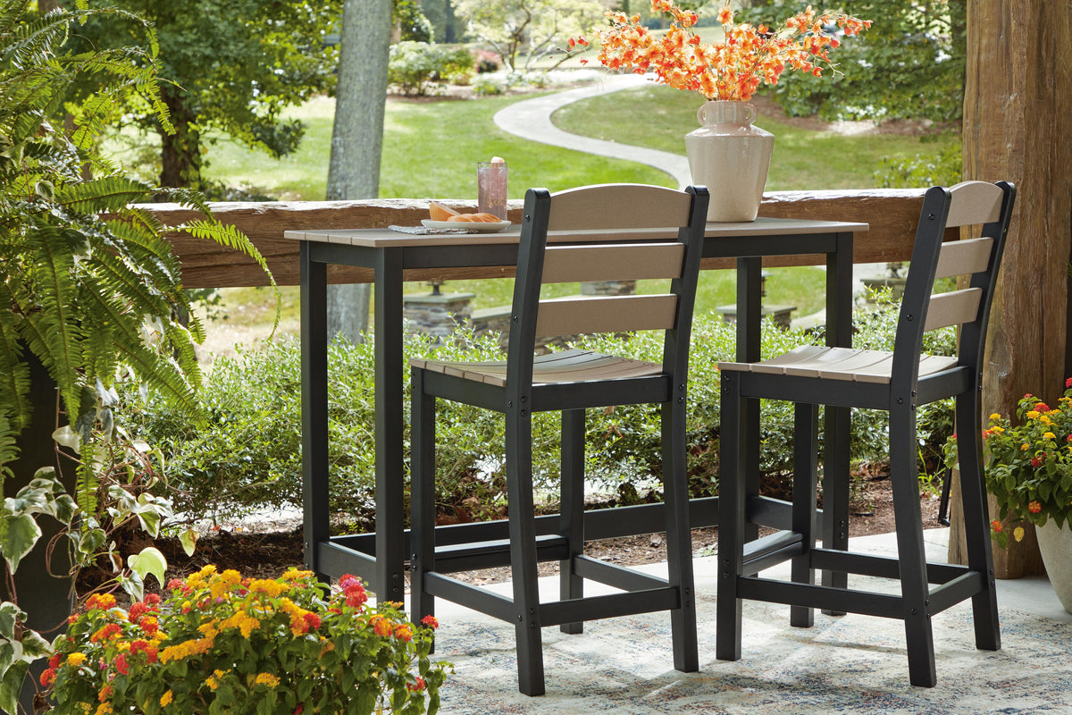 Shoreline Beach Outdoor Counter Table and 2 Barstools - PCP221-113