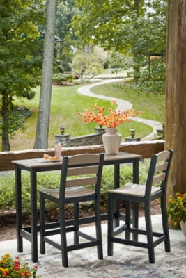 Shoreline Beach Outdoor Counter Table and 2 Barstools - PCP221-113