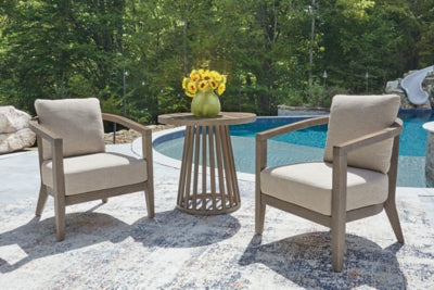 Joy Lagoon Outdoor Chairs with Cushions/Table (Set of 3) - PCP310-050