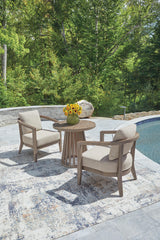 Joy Lagoon Outdoor Chairs with Cushions/Table (Set of 3) - PCP310-050