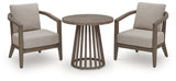 Joy Lagoon Outdoor Chairs with Cushions/Table (Set of 3) - PCP310-050