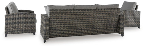 Oasis Court Outdoor Sofa/Chairs/Table Set (Set of 4) - P335-081