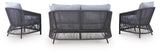 Bridges Beach Outdoor Love/Chairs/Table Set (Set of 4) - PCP391-080
