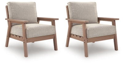 Grover Beach Outdoor Lounge Chair with Cushion (Set of 2) - PCP422-820