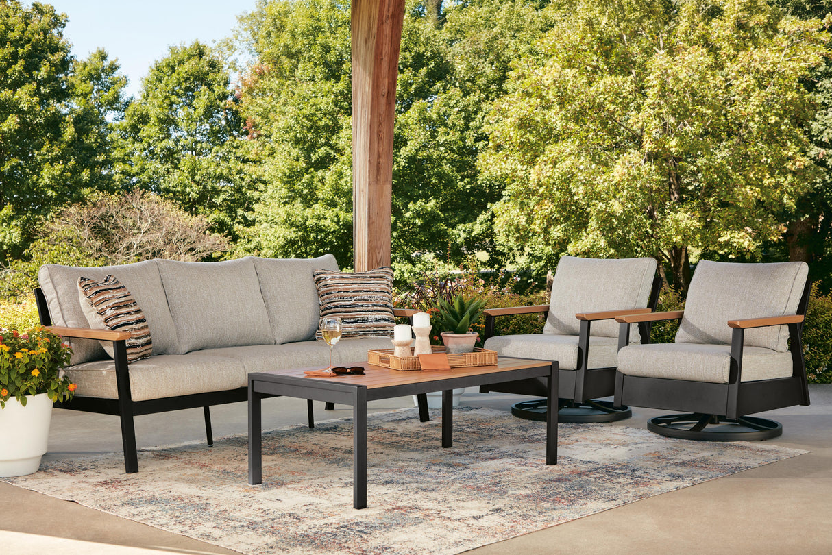 Carmel Highlands Outdoor Sofa/Chairs/Table (Set of 4) - PCP513-081