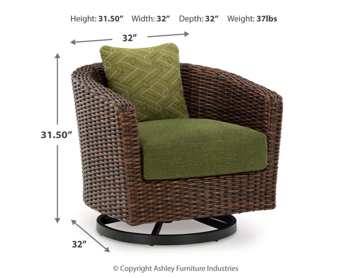 Horizon Hall Outdoor Sofa, 2 Lounge Chairs, Ottoman and Coffee Table - P572P3