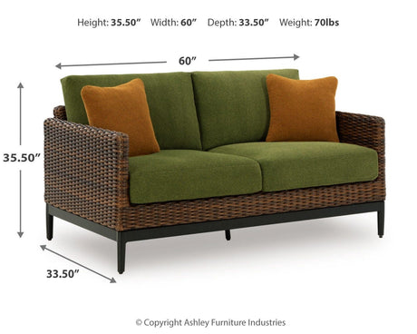 Horizon Hall Outdoor Sofa, 2 Lounge Chairs, Ottoman and Coffee Table - P572P3