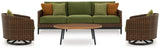 Horizon Hall Outdoor Sofa, 2 Lounge Chairs, Ottoman and Coffee Table - P572P3