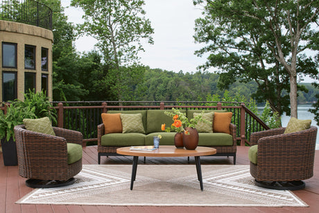 Horizon Hall Outdoor Sofa, 2 Lounge Chairs, Ottoman and Coffee Table - P572P3