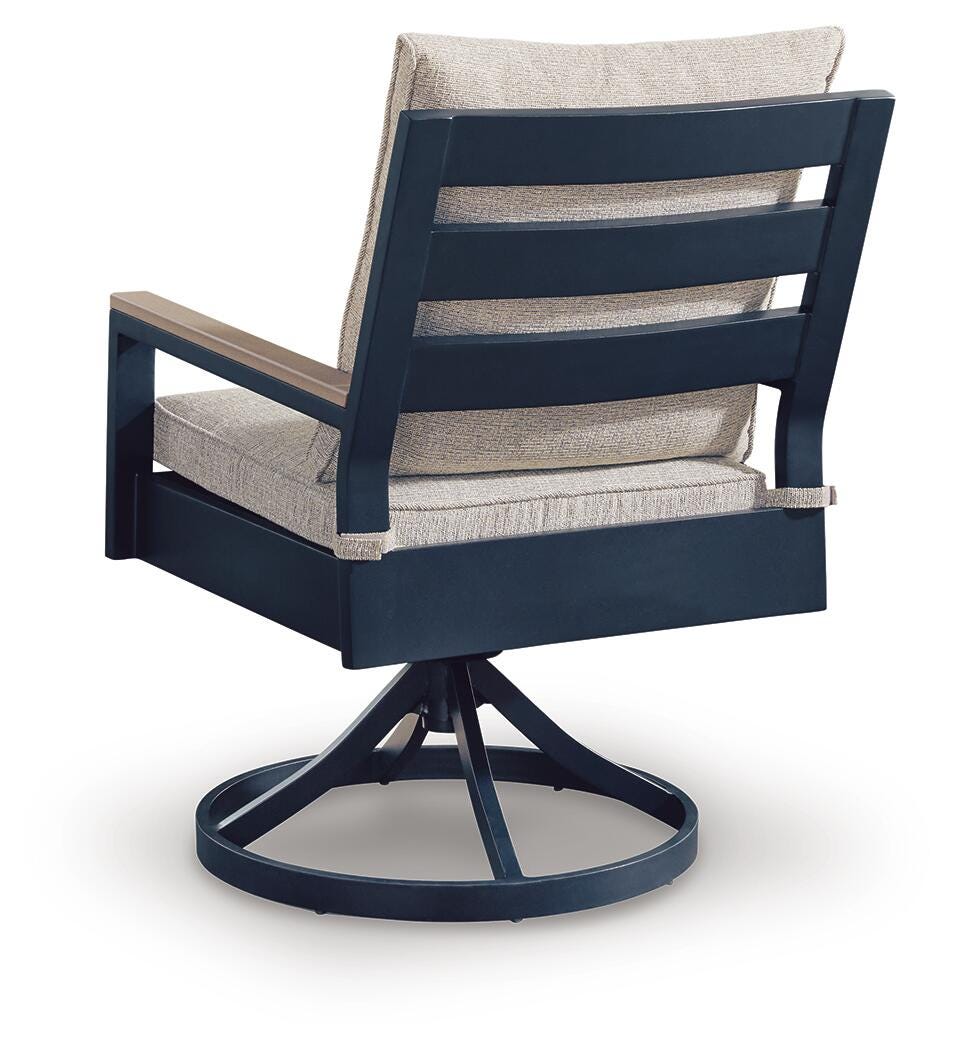 East Beach Outdoor Swivel Chair with Cushion (Set of 2) - PCP587-602A