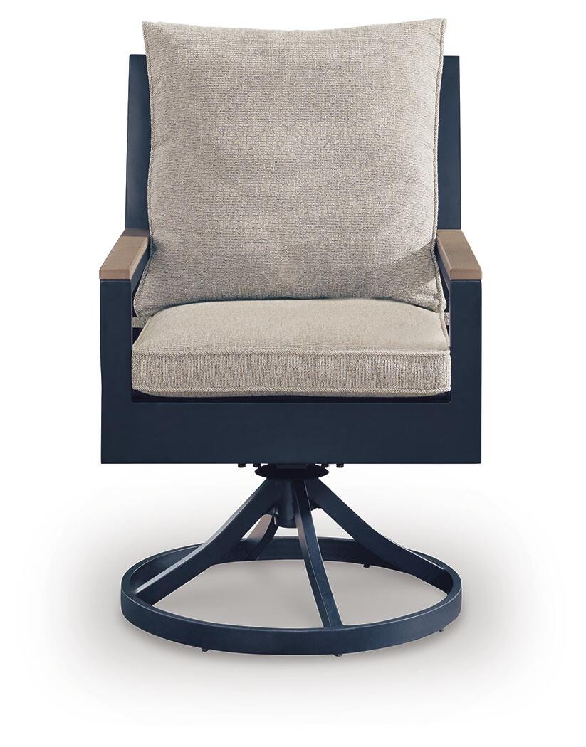East Beach Outdoor Swivel Chair with Cushion (Set of 2) - PCP587-602A