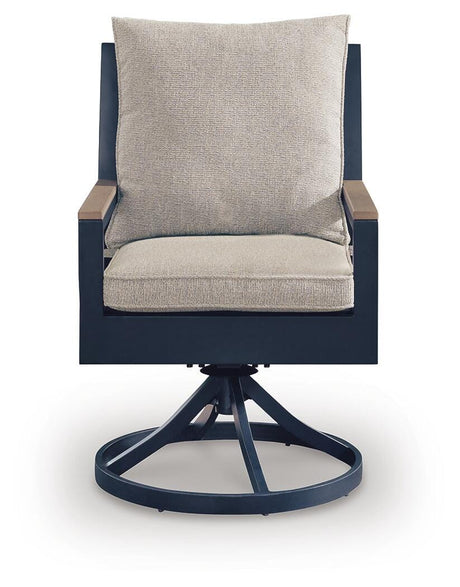 East Beach Outdoor Swivel Chair with Cushion (Set of 2) - PCP587-602A