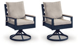 East Beach Outdoor Swivel Chair with Cushion (Set of 2) - PCP587-602A