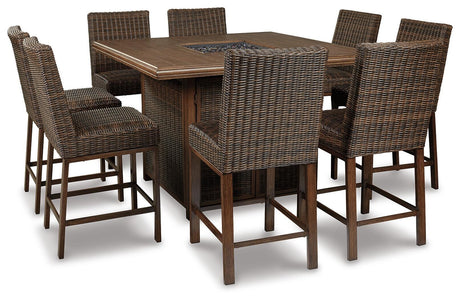 Paradise Trail Bar Table with Fire Pit - P750-665