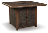 Paradise Trail Outdoor Bar Fire Pit Table with 6 Barstools - P750P8