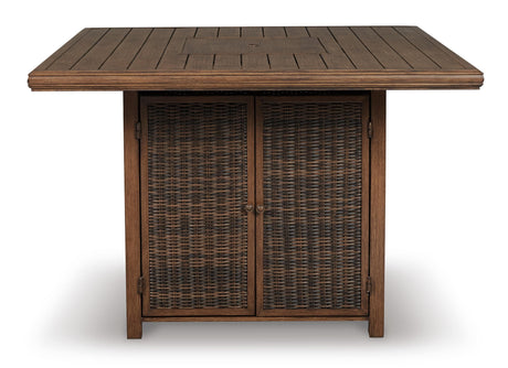Paradise Trail Bar Table with Fire Pit - P750-665