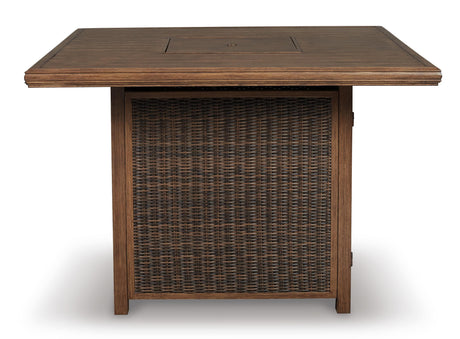 Paradise Trail Bar Table with Fire Pit - P750-665