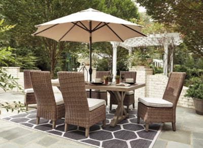 Beachcroft Outdoor Dining Table with 6 Chairs - P791P1