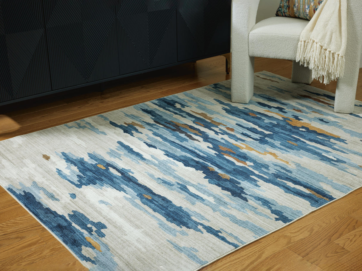 Vinlett 8' x 10' Washable Rug - R407041