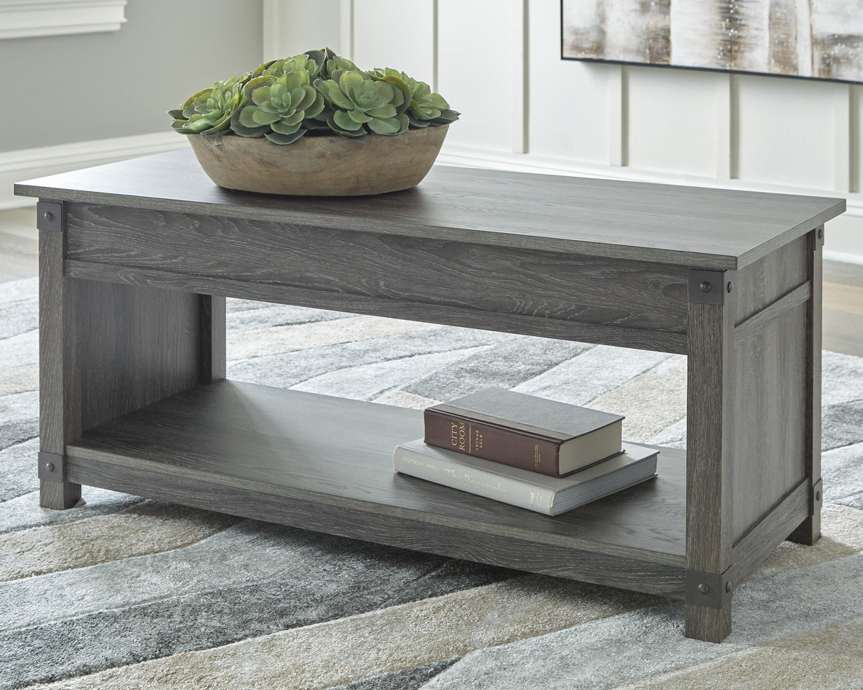 Freedan Lift-top Coffee Table, 2 End Tables and Console - T175T2