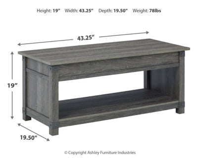 Freedan Lift-top Coffee Table, 2 End Tables and Console - T175T2