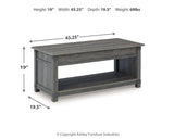 Freedan Lift-top Coffee Table, 2 End Tables and Console - T175T2