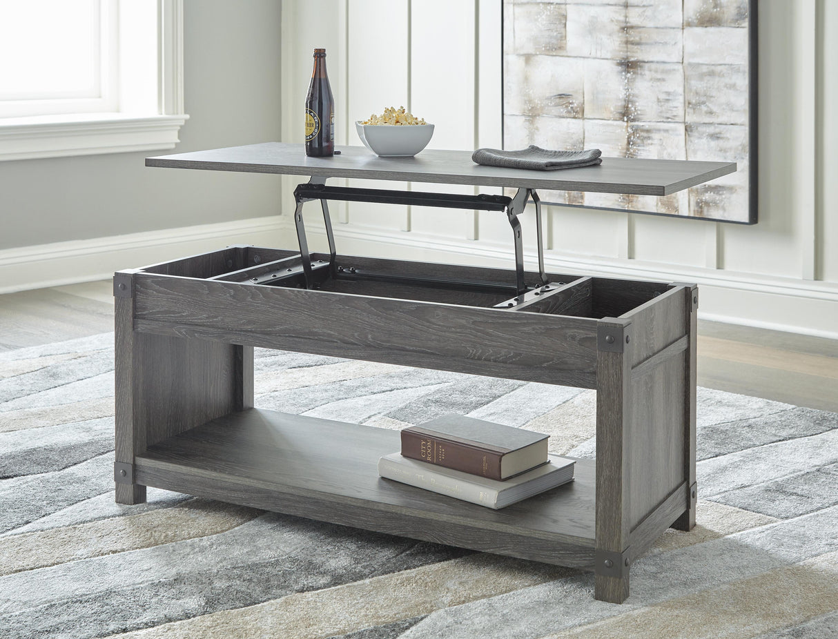 Freedan Lift-top Coffee Table, 2 End Tables and Console - T175T2