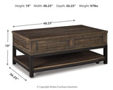 Johurst Lift-top Coffee Table and 2 End Tables - T444T1